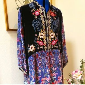 Johnny Was velvet burnout dress. Lovely addition to any wardrobe.